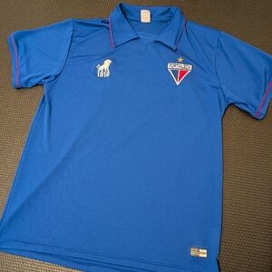 Fortaleza (Brazil) Esporte Clube 1918 Royal Blue Polo Shirt Large L Brand New